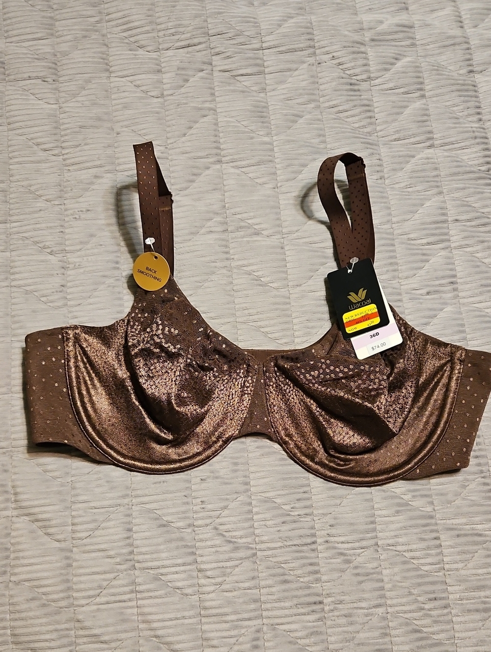 Wacoal Brown Shimmery Underwire Full-Coverage Bra